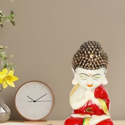 BECKON VENTURE White & Red Tiny Buddha Idol Showpiece-image-46