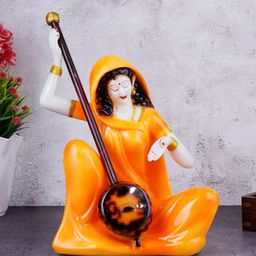 FASHIYANOO Orange Meera with ektaara Showpiece-image-42
