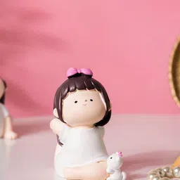 Nestasia White Adorable Yoga Girl Decor Showpiece-image-36