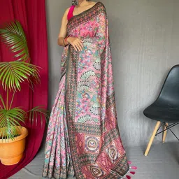 Mitera Ethnic Motif Printed Saree-image-95