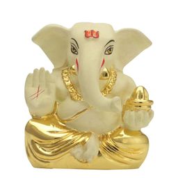 CraftVatika Beige Lord Ganesha Idol Showpiece-image-45