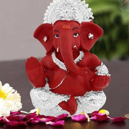 INTERNATIONAL GIFT Red Ganesh Idol Showpiece-image-52