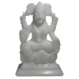 Avinash Handicrafts White Marble Laxmi Religious Idol Showpiece-image-76