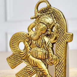 Ascension Textured Lord Ganesh Wall Hanging Metal Idol Showpiece-image-12