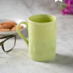 CLAY CRAFT Green 2 Pieces Printed Ceramic Glossy Mugs 340 ml Each-46