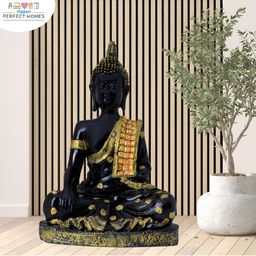 GW CREATIONS Black Figurine Buddha Showpiece-image-20