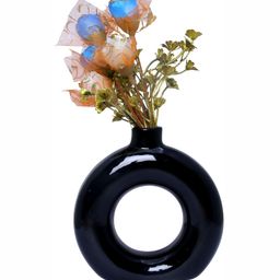 GW CREATIONS Black Curio Vase Showpiece-image-1