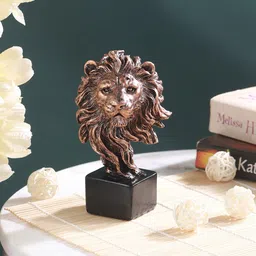 TIED RIBBONS Decorative Lion Head Statue Showpiece-image-34