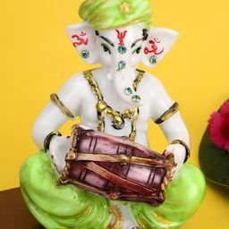 GW CREATIONS Green Figurine Showpiece-image-96