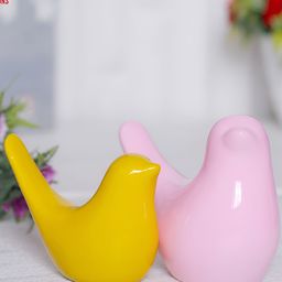 GW CREATIONS Pink & Yellow 2 Pieces Figurine Showpiece-24