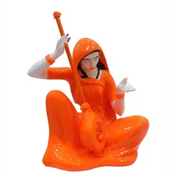 SANKALAN CREATIONS Orange Meerabai Playing Musical Instrument Figurine Showpiece-picture-17