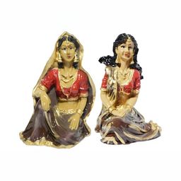 GW CREATIONS Brown 2 Pieces Figurine Showpiece-image-22