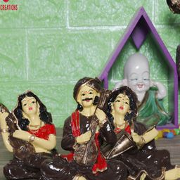 GW CREATIONS Brown 3 Pieces Figurine Showpiece-picture-35