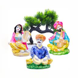 GW CREATIONS Blue & Pink 4 Pieces Figurine Showpieces-image-19