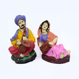 GW CREATIONS Red & Yellow 2 Pieces Figurine Showpieces-image-29