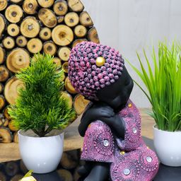 GW CREATIONS Black & Pink 3 Pieces Figurine Showpieces-image-52