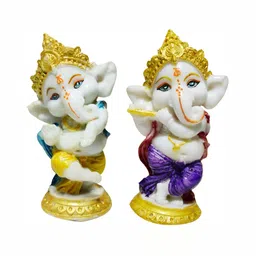 GW CREATIONS White 2 Pcs Figurine Showpiece-image-6