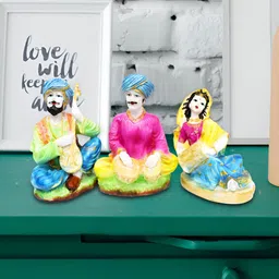 GW CREATIONS Beige & Blue 3 Pcs Marble Figurine Showpieces-image-18