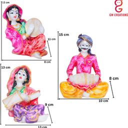 GW CREATIONS 3 Pieces Figurine Showpiece-image-31