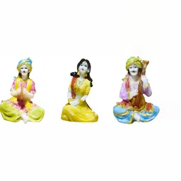 GW CREATIONS Yellow & Blue 3Pcs Figurine Small Showpieces-image-22