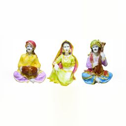GW CREATIONS Yellow & Green 3 Pieces Figurine Showpieces-image-102