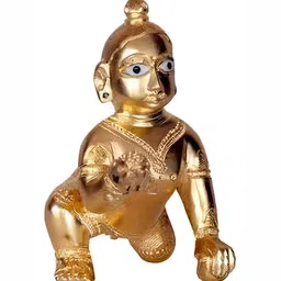 krishnagallery1 Gold Toned Brass Religious Decorative Showpiece-image-50