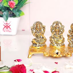Kridaykraft Gold Toned Metal Religious Idol Showpiece-image-90