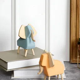 Aura Orange 2 Pieces Elephant pair Figurine Showpiece-image-59