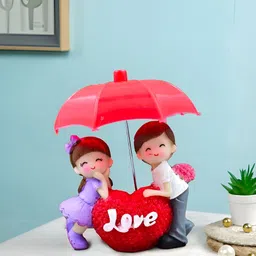 CraftVatika Red and Purple Small Romantic Love Couple Figurine Showpiece-picture-30