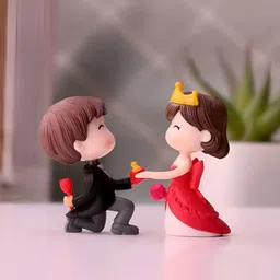 CraftVatika Red & Black Couple Miniature Figurine Showpiece-image-70