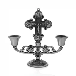 MEMOIR Silver-Toned Brass Candle Holder-58