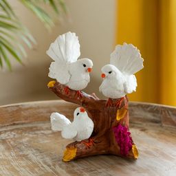 ExclusiveLane Chatting Birds Modern Figurine Decorative Showpiece-56