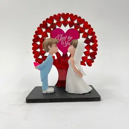 CraftVatika Red Tiny Figurine Couple Miniature Valentine-42
