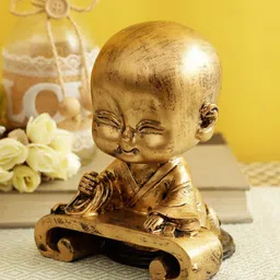 TIED RIBBONS Gold-Toned Buddha Idol Showpiece-46