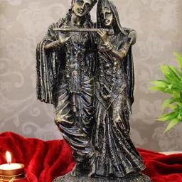 TIED RIBBONS Black Radha Krishna Idol Murti Statue Showpiece-33