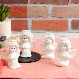 Aura White 2 Pcs Ceramic Figurine Showpieces-image-64