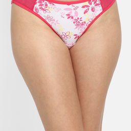 Clovia Women Pink & White Printed Bikini Brief-image-66