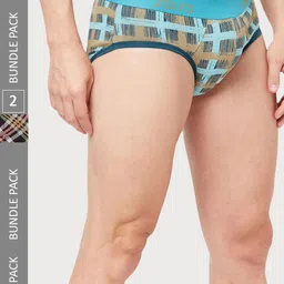 Zoiro Men Pack Of 2 Printed Anti Bacterial Finish Basic Briefs-picture-8