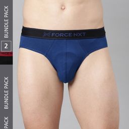 Force NXT Men Pack Of 2 Assorted Cotton Basic Briefs-17