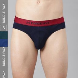 Force NXT Men Pack Of 3 Assorted Cotton Basic Briefs-picture-10