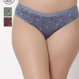Floret Women Pack of 3 Assorted Bikini Briefs 8301-LC_Assorted_XXL-image-40