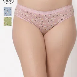 Floret Women Pack Of 3 Assorted Bikini Briefs-image-95