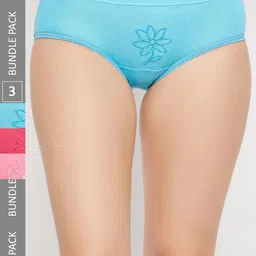 Curves By ZeroKaata Pack Of 3 Assorted Solid Cotton Briefs CZMLPO3ROSPTY25-picture-13
