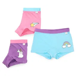 SuperBottoms Girls Pack of 3 Super Soft Boy-Shorts Briefs-image-83