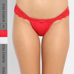 N-Gal Women Pack Of 2 Self-Design Thongs Briefs-image-80