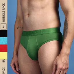 ONN Men Pack Of 5 Assorted Ultra Soft Anti-Odour Anti-Microbial Basic Briefs-23