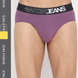 UnderJeans by Spykar Men Pack Of 2 Assorted Basic Briefs-image-18