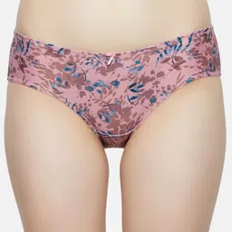 Triumph Women Rose Pink & Blue 75 Floral Print Medium Coverage Midi Hipster Briefs-image-42