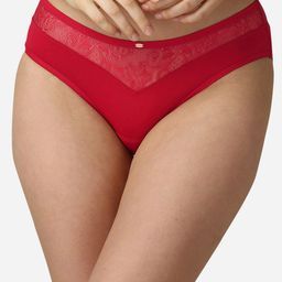 Soie Women Mid Rise Medium Coverage Lacy Brief Panty-image-50