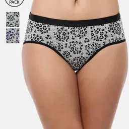 RedRose Women Pack Of 3 Printed Hipster Briefs-picture-36